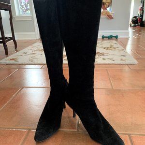HELMUT LANG BLACK SUEDE BOOTS SIZE 37 OR 7